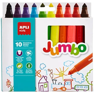 Abbildung von APLI Kids 16804 Filzstifte, Jumbo, 10 Stk., einzeln