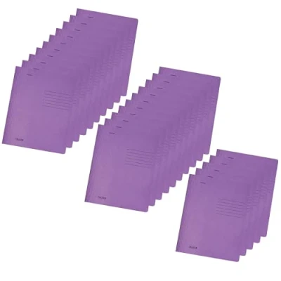Abbildung von Original Falken 25er Pack Recycling Schnellhefter DIN A4 Intensivfarbe lila. Made in Germany Blauer Engel Hefter Papphefter Kartonschnellhefter Schulhefter Pappordner Mappe Schulordner