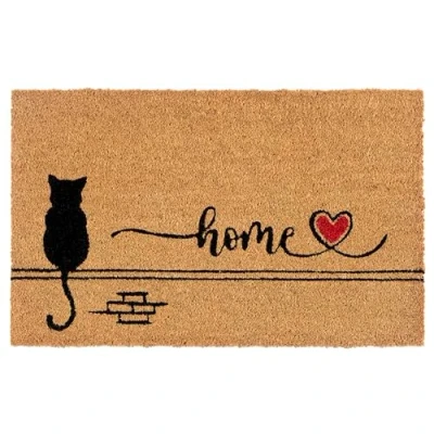 Abbildung von Hanse Home Kokos Fußmatte rutschfeste Schmutzfangmatte Natur für Innen, Fußabtreter Cat Kokosfaser Kokosmatte Flur, Eingangsbereich &amp; überdachten Außenbereich 40x70cm