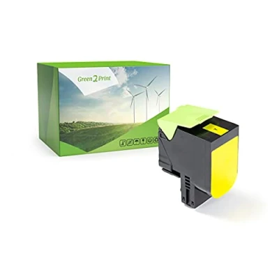 Abbildung von Green2Print Toner gelb 1000 Seiten ersetzt Lexmark 70C20Y0, 702Y, 70C20YE, 702YE passend für CS310N, CS310DN, CS410N, CS410DN, CS410DTN, CS510DE, CS510DTE