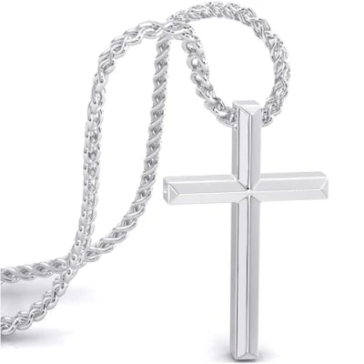 Abbildung von SERASAR Kreuzkette Herrenschmuck Edelstahl 60cm schmuck Herrenkette Herren kette Kreuz Geburtstagsgeschenk für Manner