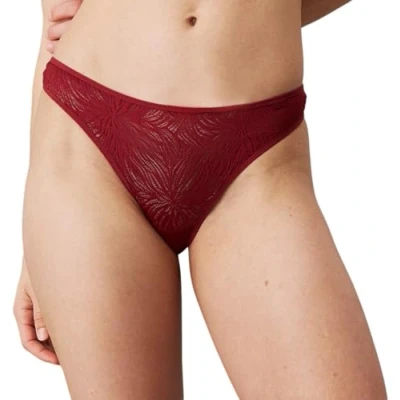 Abbildung von Calvin Klein Underwear MARQ Thong String, Damen, Größe: Medium, Syrah