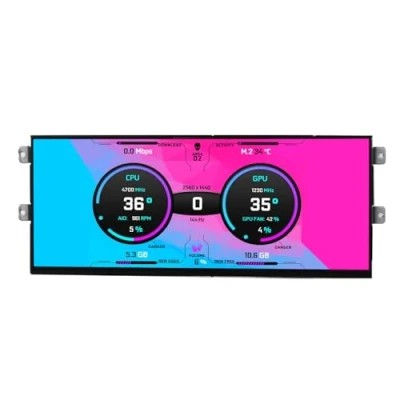 Abbildung von VSDISPLAY D31 PC Gehäuse Display, 31,2 cm (12,3 Zoll), 2400 x 900, 2K IPS LCD Monitor Bildschirm, mit USB Typ C Mini HDMI Videoanschluss