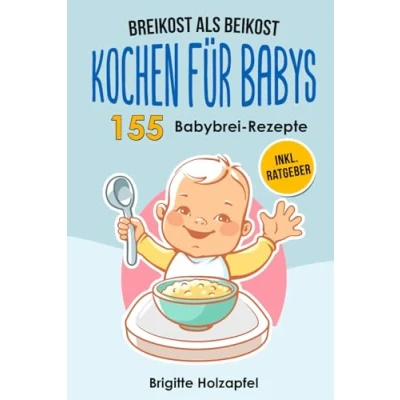 Abbildung von Breikost als Beikost Kochen für Babys: 155 Babybrei Rezepte eine gesunde Baby Nahrung. Wie Du mit dem Kochbuch selber machen &amp; das Wohl Deiner Kinder sorgen kannst + Ratgeber