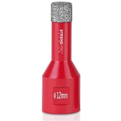 Abbildung von STREND PRO Diamant Bohrer Fliesen 12mm PREMIUM Feinsteinzeug für Winkelschleifer Bohrkone Fliesenbohrer/Diamantbohrer/Glasbohrer/Keramik bohrer/Porzellanbohrer
