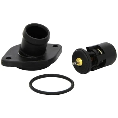 Abbildung von VALEO 820962 Kühlwasserthermostat 87 mit Dichtungen Gehäuse VOLKSWAGEN: GOLF 4, 5, 6, SKODA: Octavia 2 Combi, Fabia I Hatchback