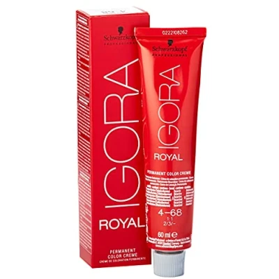 Abbildung von Schwarzkopf Professional Igora Royal Chocolates Permanente Färbung 60 ml 4 68 Mittelbraun Schoko Rot