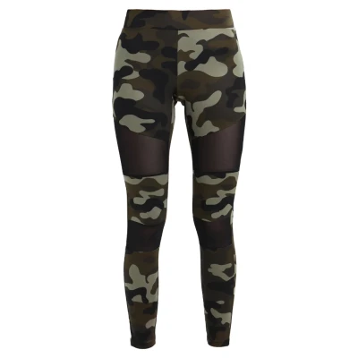 Abbildung von Urban Classics TECH Leggings Hosen, Damen, Größe: 4XL, Wood/black