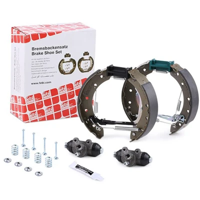 Abbildung von FEBI BILSTEIN 37235 Bremsensatz, Trommelbremse Hinterachse mit Zubehör, Radbremszylinder, Anbaumaterial RENAULT: CLIO 2, DACIA: Logan I MCV