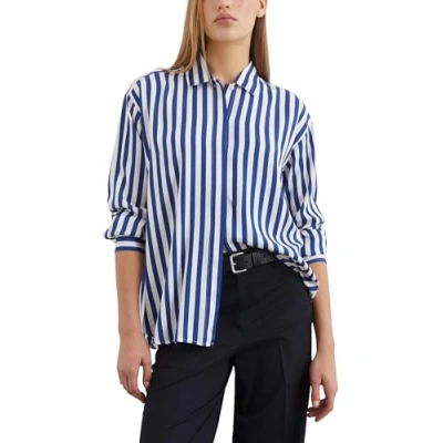 Abbildung von Marc O&#039;Polo LONG Sleeve Printed Hemdbluse, Damen, Größe: 38, Multi shiny blue