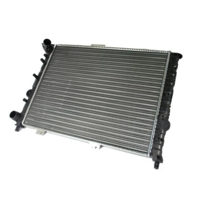 Abbildung von THERMOTEC D7D005TT Kühler, Motorkühlung Aluminium, Kunststoff für Fahrzeuge ohne Klimaanlage 415 520 34 Schaltgetriebe Kühlrippen mechanisch gefügt