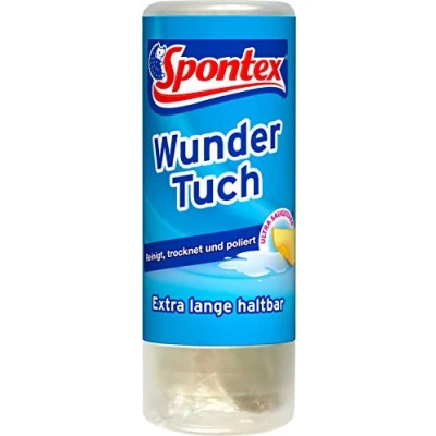 Abbildung von Spontex Wundertuch, hohe Wasser und Schmutzaufnahme, ideal für Autolack, Glas Kacheln, reinigt streifen fusselfrei, 1er Pack