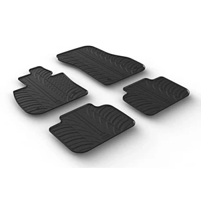 Abbildung von Gledring 0499 Fußmattensatz Gummi vorne und hinten 4 schwarz 750mm 550mm