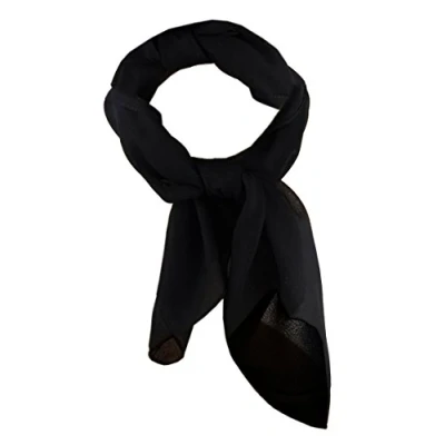 Abbildung von TigerTie Damen Chiffon Nickituch in schwarz einfarbig unicolor Halstuch Größe 50 cm x
