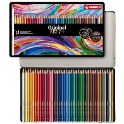 Abbildung von Premium Buntstift STABILO Original ARTY+ 38er Metalletui mit 38 verschiedenen Farben
