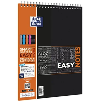 Abbildung von OXFORD 400019526 Easy Notes Studium Digitaler Notizblock A4 kariert 80 Blatt Zufallsfarbe, kein Farbwunsch möglich