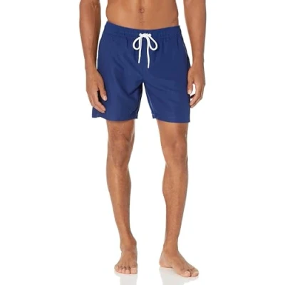 Abbildung von Amazon Essentials Herren Badehose, Schnell Trocknend, 18 cm, Marineblau, M