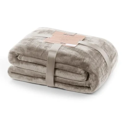 Abbildung von DecoKing Kuscheldecke 200x220 cm Cappuccino Decke Microfaser Tagesdecke Fleece weich sanft kuschelig beige Mic