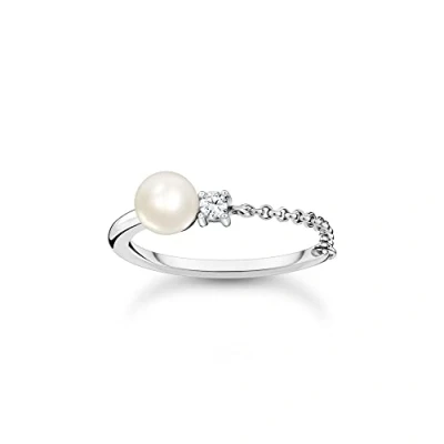 Abbildung von THOMAS SABO Ring Perle mit Stein 925 Sterling Silber TR2369 167 14 56