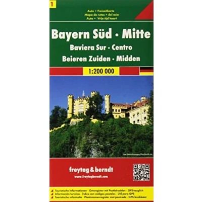Abbildung von Bayern Süd Ober und Niederbayern Schwaben, Autokarte 1:200.000: Touristische Informationen, Ortsregister mit PLZ, GPS tauglich, LZ 2020 2023 (freytag &amp; berndt Auto + Freizeitkarten)