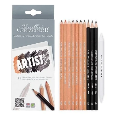 Abbildung von Cretacolor Artist Studio Skizzierstifte Set 11 teilig