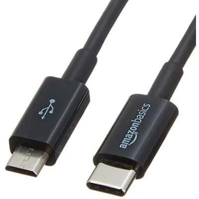 Abbildung von Amazon Basics Verbindungskabel, USB C auf Micro Typ B, 2.0, 0.9 m, Schwarz