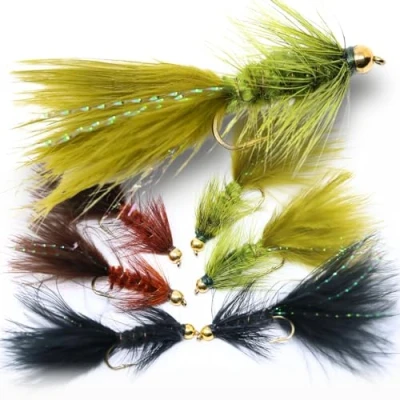 Abbildung von Woolly Bugger Streamer Sortiment zum Forellenfliegenangeln (Sortiment)