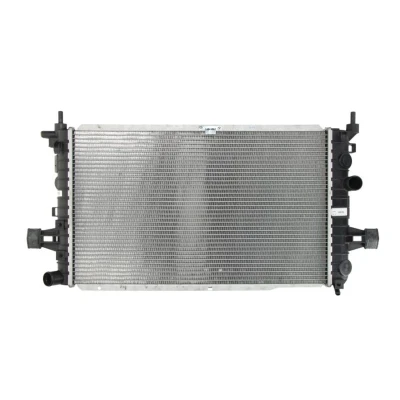 Abbildung von NRF EASY FIT 58344 Kühler, Motorkühlung Aluminium 601 366 27 mit Gummitülle Kühlrippen gelötet OPEL: Zafira B, Astra H Caravan, Hatchback