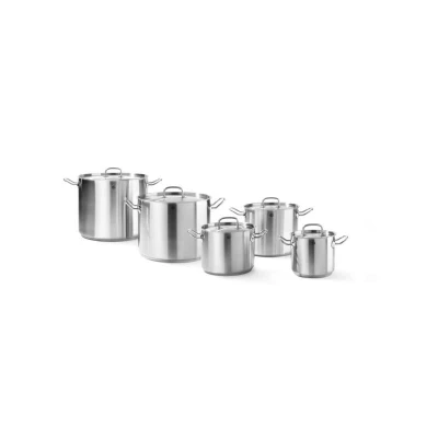 Abbildung von HENDI Kochtopf 21 Liter mit Deckel Edelstahl ø 32 x 27 cm für Induktion Gas Elektro Ceran Herd Vernietete Griffe, Gastro Suppentopf