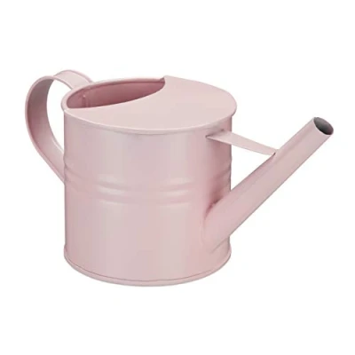 Abbildung von Relaxdays, rosa Gießkanne, 1,3 Liter, für Zimmerpflanzen, Dekogießkanne Trockenblumen, Vintage, Metall pulverbeschichtet