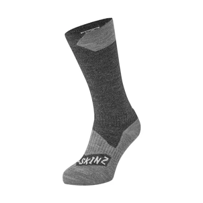 Abbildung von Sealskinz Unisex Allwetter Wasserdichte Socken Mittellang, Schwarz, M