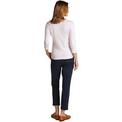 Abbildung von Tommy Hilfiger NEW CODY SLIM BOAT Langarmshirt, Damen, Größe: XXS, Light pink/ecru