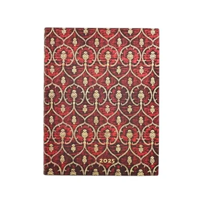 Abbildung von Paperblanks 12 Monatskalender Softcover Flexi 2025, Samtrot, Ultra, Vertikal, Elastikband Verschluss