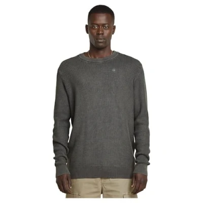 Abbildung von G STAR Serrated Strickpullover, Herren, Größe: Medium, Gs grey gd
