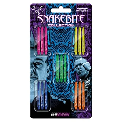 Abbildung von RED DRAGON Peter Wright Snakebite VRX Dartschaft Sammlungen 5 Sätze pro Packung (15 Wellen insgesamt)