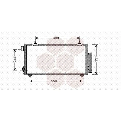 Abbildung von VAN WEZEL 53005381 Klimakondensator mit Trockner Aluminium 615