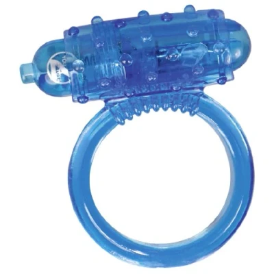 Abbildung von You2Toys Vibro Ring Blue sehr flexibler Cockring für Männer und Frauen, Blutstau Effekt, Erektions Verlängerung, mit Mini Vibrator, blau
