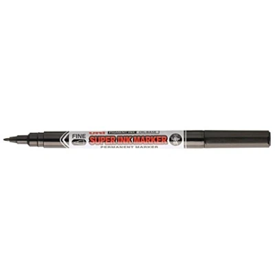 Abbildung von Uni Ball Super Ink Permanentmarker schnelltrocknend bleicht nicht aus 0,9 mm Strichbreite 12 Stück