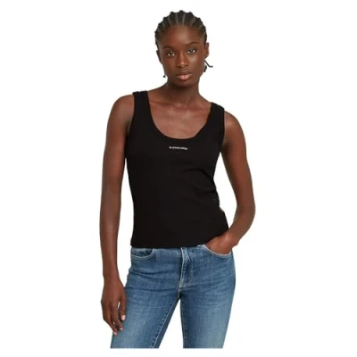 Abbildung von G STAR SLIM RIB TANK TOP Top, Damen, Größe: Small, Dk black