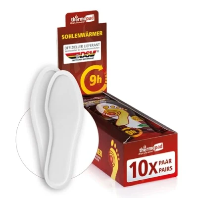 Abbildung von THERMOPAD Sohlenwärmer (Einlegesohle) Gr. XL (42 43) DAS ORIGINAL: 10 Paar Wärmepads für 8 Stunden Wärme I Sofort einsatzbereite Fußwärmer Pads