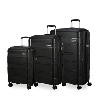 Abbildung von American Tourister Skymax Kofferset 3 teilig, Schwarz (Bass Black)