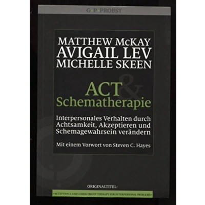 Abbildung von ACT und Schematherapie. Interpersonales Verhalten durch Achtsamkeit, Akzeptieren Schemagewahrsein verändern