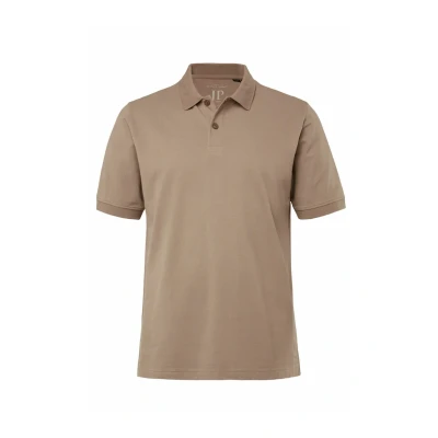 Abbildung von JP1880 Grosse GRÖSSEN BIS Knopfleiste Kragen Poloshirt, Herren, Größe: 6XL, Light brown