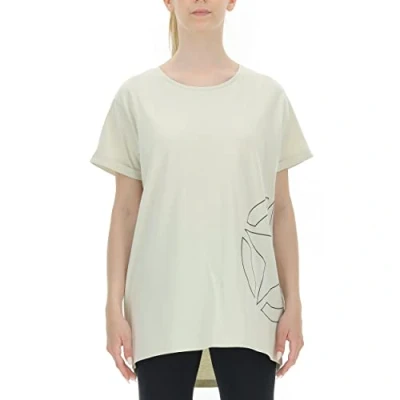 Abbildung von JEEP O102259 W499 J Damen T Shirt Oversize Star Outline Seitendruck Ärmel Umschlag J21W Birch White/Black M