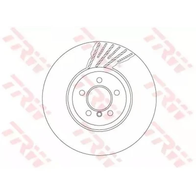 Abbildung von TRW DF6613S Bremsscheibe 374 36 5 120 Belüftet, Verbundbremsscheibe hochgekohlt BMW: Saloon, Touring, GT