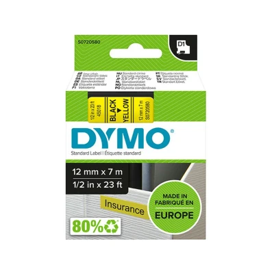 Abbildung von Dymo Label manager 12mmx7m tape schwarz on gelb S0720580
