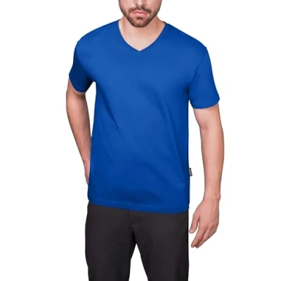 Abbildung von HRM Herren Luxury V Neck Tee, royalblau, Gr. 3XL I Premium T Shirt Ausschnitt aus 100% Bio Baumwolle Basic bis 60C waschbar Hochwertige &amp; nachhaltige Bekleidung