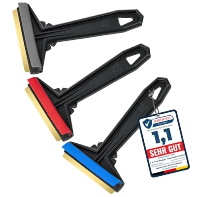 Abbildung von L &amp; P Car Design A054 3 Stück Eiskratzer Auto Scheibenkratzer Messing Murska Autokratzer Schneekratzer Kratzer Messingklinge Original aus Finnland Top Qualität 90mm