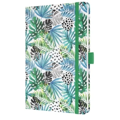 Abbildung von SIGEL J5355 Wochenkalender Jolie 2025, Green Jungle Fever, ca. A5, Hardcover, Gummiband, Stiftschlaufe, Einstecktasche, 174 Seiten, vegan, aus nachhaltigem Papier, Terminplaner