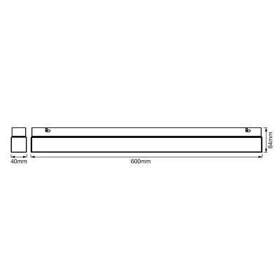 Abbildung von LEDVANCE Praktische LED Spiegelleuchte für das Badezimmer aus hochwertigem Aluminium, Lichtfarbe via Wandschalter einstellbar (Warmweiß oder Kaltweiß), mit IP44 Schutz, 14W, SQUARE Click CCT